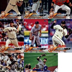 San Francisco Giants 2018 Topps Complete Mint Hand Collated 21 Card Team Set with Buster Posey and Hunter Pence Plus