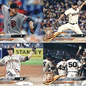 San Francisco Giants 2018 Topps Complete Mint Hand Collated 21 Card Team Set with Buster Posey and Hunter Pence Plus