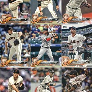 San Francisco Giants 2018 Topps Complete Mint Hand Collated 21 Card Team Set with Buster Posey and Hunter Pence Plus