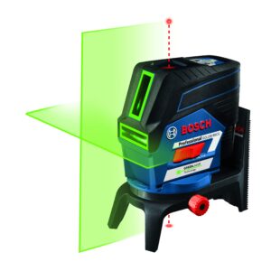 Bosch GCL100-80CG 12V 100ft Green Combination Laser Level Self-Leveling with VisiMax Technology, Fine Adjustment Mount & Hard Carrying Case