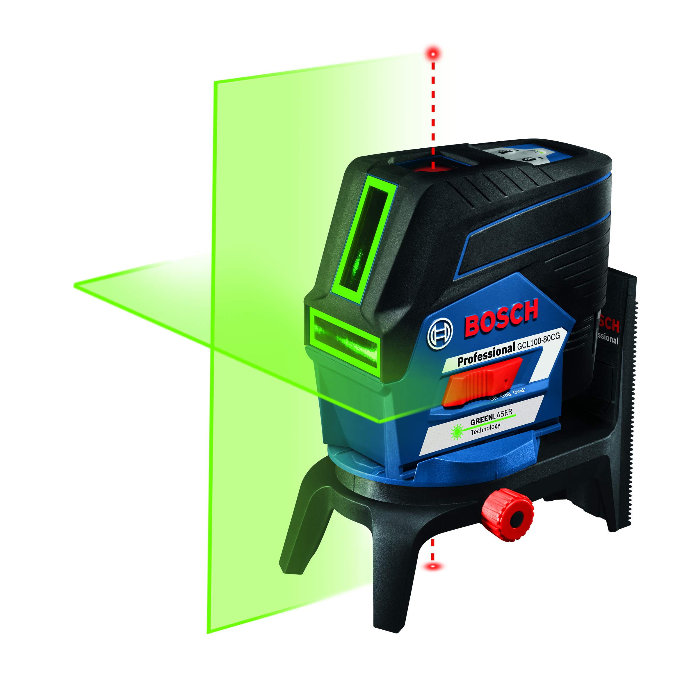 Bosch GCL100-80CG 12V 100ft Green Combination Laser Level Self-Leveling with VisiMax Technology, Fine Adjustment Mount & Hard Carrying Case