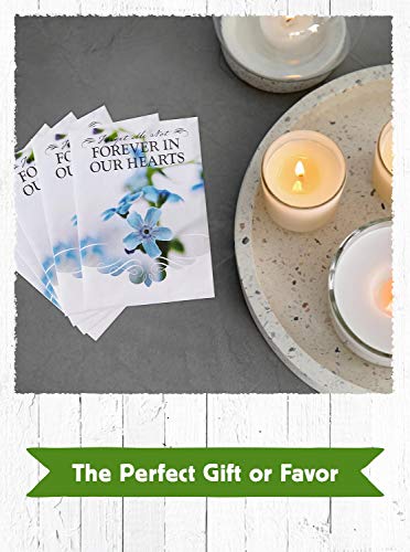 American Meadows Wildflower Seed Packets "Forever in Our Hearts" Memorial Favors (Pack of 20) - Forget-me-Not Seed Mix, Favors for Funerals, Wakes, Viewings, Visitations, Memorial Services