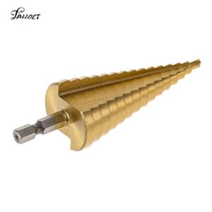 Tameco 32mm Titanium Step Drill Bit Mini Drill Hex Hole Cutter HSS Power High Speed Steel Drilling Tool Stepped Drills for Metal Wood