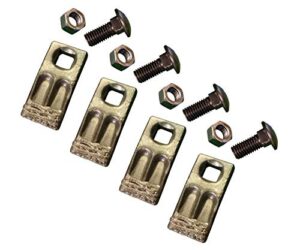 4 - square hole replacement hardfaced auger teeth w/hardware - bc58f-hf-i