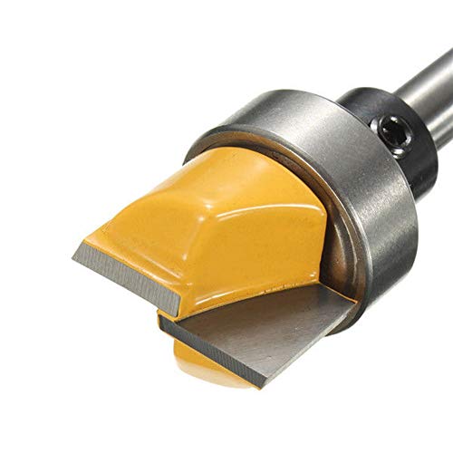 Yakamoz 1/4 Inch Shank Flush Trim Hinge Mortising Template Router Bit with Ball Bearing Woodworking Milling Cutter Tool