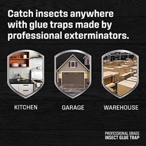 Exterminators Choice Large Red Sticky Traps | 10 Professional Quality Glue Boards | Non-Toxic Insect Bait | Easy Pest Control for Insects, Spiders, Cockroaches, and Lizards
