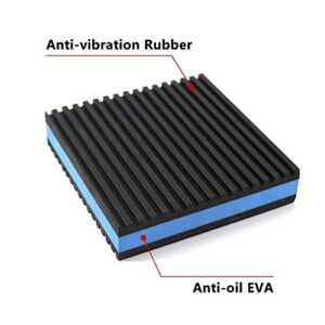 LBG Products Rubber Anti-Vibration Isolation Pads,4" X 4" X 7/8" Heavy Duty Blue EVA Pad for Air Conditioner,Compressors,HVAC,Treadmills etc(4 Pack)