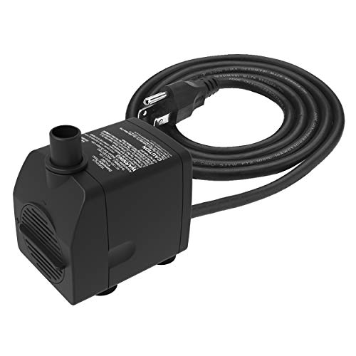 YH YUANHUA Submersible Water Pump Ultra Quiet with Dry Burning Protection160GPH for Fountains, Hydroponics, Ponds, Aquariums & More …