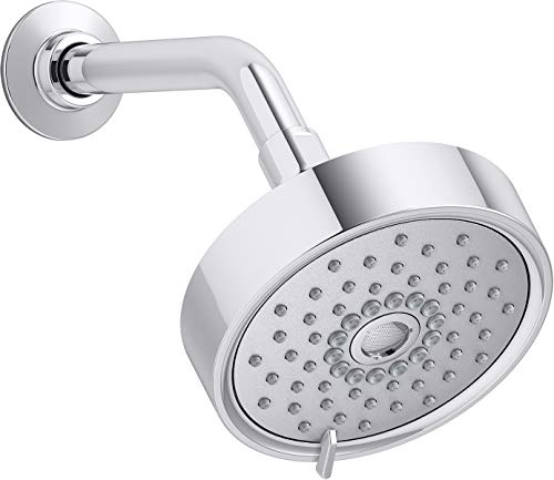 KOHLER 22170-G-CP Purist Three-Function Showerhead, Chrome Shower Head, Shower Head High Pressure, 1.75 GPM, Polished Chrome