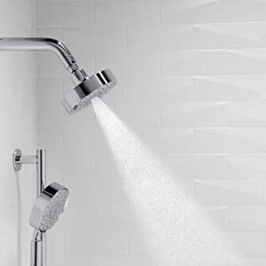 KOHLER 22170-G-CP Purist Three-Function Showerhead, Chrome Shower Head, Shower Head High Pressure, 1.75 GPM, Polished Chrome