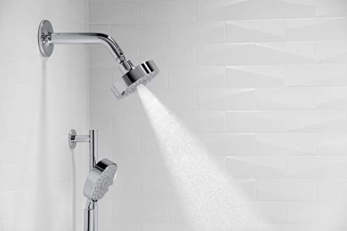 KOHLER 22170-G-CP Purist Three-Function Showerhead, Chrome Shower Head, Shower Head High Pressure, 1.75 GPM, Polished Chrome