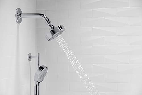 KOHLER 22170-G-CP Purist Three-Function Showerhead, Chrome Shower Head, Shower Head High Pressure, 1.75 GPM, Polished Chrome