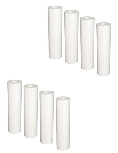 CFS – 8 Pack Deluxe Sediment Filter Cartridges Compatible with 38480 Models – Remove Bad Taste & Odor – Whole House Replacement Water Filter Cartridge, 1 Micron - White