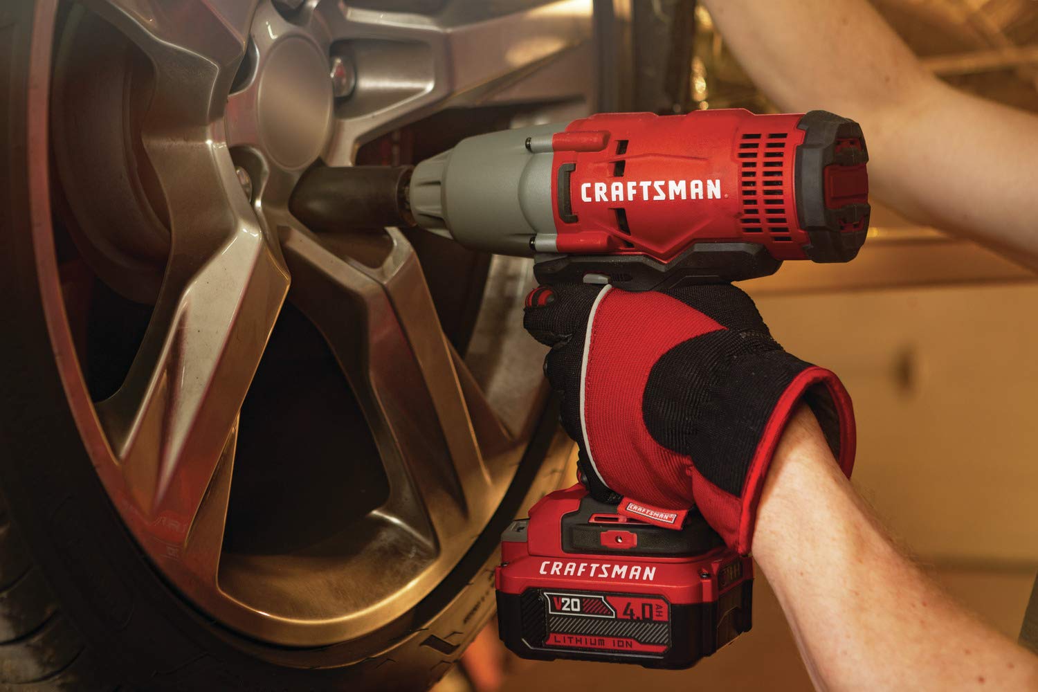 CRAFTSMAN V20 RP Cordless Impact Wrench Kit, 1/2 inch, Battery and Charger Included (CMCF900M1)