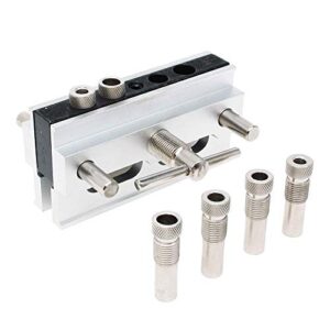 AUTOTOOLHOME Self Centering Doweling Jig Dowel Drill Guide Bushings Set Wood Dowel Jig Kit Woodworking Joints Tools