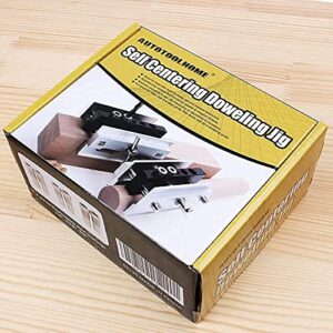 AUTOTOOLHOME Self Centering Doweling Jig Dowel Drill Guide Bushings Set Wood Dowel Jig Kit Woodworking Joints Tools