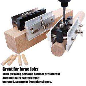 AUTOTOOLHOME Self Centering Doweling Jig Dowel Drill Guide Bushings Set Wood Dowel Jig Kit Woodworking Joints Tools