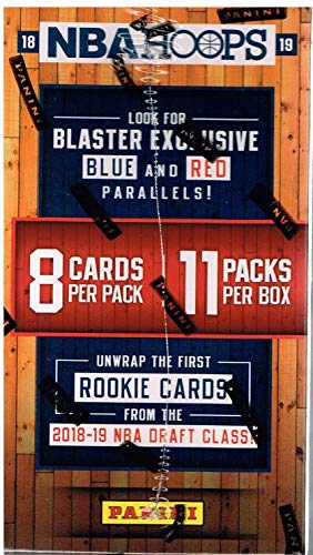 2018/19 Panini Hoops MLB Basketball BLASTER box (11 pk, ONE Memorabilia or Autograph card)