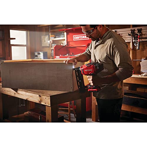 CRAFTSMAN V20 Cordless Finish Nailer Kit, Nail Gun, 16GA, 2-1/2 Nails, Battery and Charger Included (CMCN616C1)