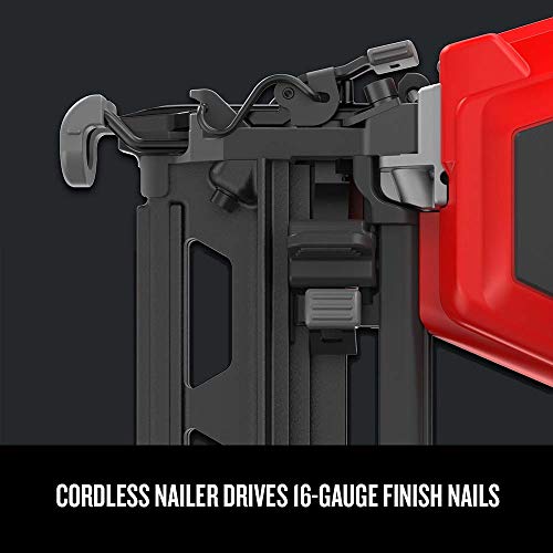 CRAFTSMAN V20 Cordless Finish Nailer Kit, Nail Gun, 16GA, 2-1/2 Nails, Battery and Charger Included (CMCN616C1)