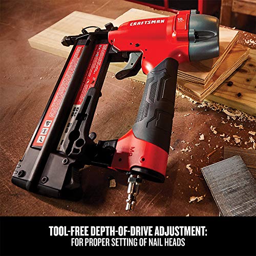 CRAFTSMAN Brad Nailer, 18GA, Pneumatic Nail Gun (CMPBN18K)