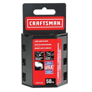 CRAFTSMAN Utility Knife Blades, Hook, 50 Pack (CMHT11146L)