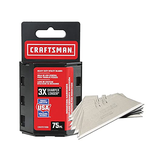 CRAFTSMAN Utility Knife Blades, 75 Pack (CMHT11700N)