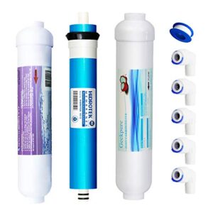 replacement filters set for geekpure 3 stage portable aquarium reverse osmosis water filter system 100gpd