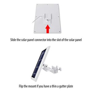 Wasserstein Gutter Mount Compatible with Ring, Arlo, Blink, Reolink Cams & Compatible Solar Panels (1 Pack, White) (Not Compatible with Ring Super Solar Panel)