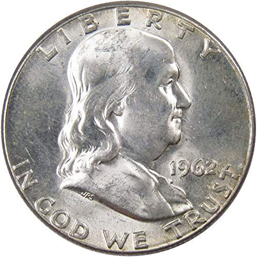 1962 Franklin Half Dollar AU About Uncirculated 90% Silver 50c US Coin