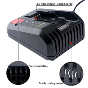 Qbmel PCC692L 20V Max Fast Battery Charger for Black+Decker 20V MAX Lithium Slide Battery LBXR20 LBXR2020 LBX4020 LCS1620 Porter-Cable 20V MAX PCC685L PCC685LP PCC680L PCC682L