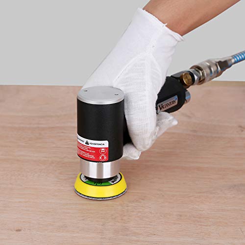 Valianto 2" 3" Mini Air Sander, Pneumatic Sander Random Orbital Eccentric Dual Action Polisher with M6 Thread Plate (2" and 3"),- Adjustable Airflow Valve - US Connector