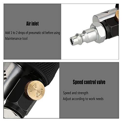 Valianto 2" 3" Mini Air Sander, Pneumatic Sander Random Orbital Eccentric Dual Action Polisher with M6 Thread Plate (2" and 3"),- Adjustable Airflow Valve - US Connector