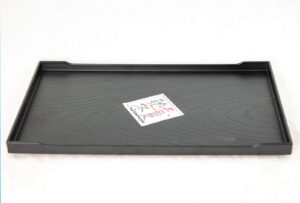 10" japanese rectangular black plastic humidity tray for bonsai & house plants