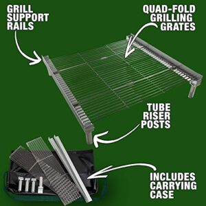 Campfire Defender Protect Preserve Pop Up Pit Portable Grilling Grates (QuadFold Folding Grill Grates)