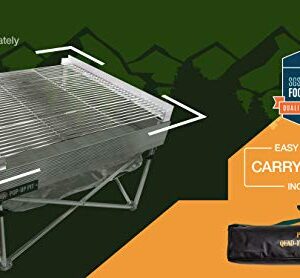 Campfire Defender Protect Preserve Pop Up Pit Portable Grilling Grates (QuadFold Folding Grill Grates)