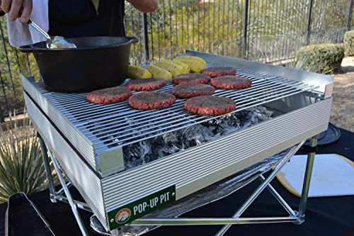 Campfire Defender Protect Preserve Pop Up Pit Portable Grilling Grates (QuadFold Folding Grill Grates)