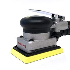 AirVANTAGE Industrial-Grade Orbital Pneumatic 3" x 4" Jitterbug Air Sheet Sander With 1" Diameter Central-Vacuum, 1/4 in. NPT Air Inlet (CV: PSA Vinyl)