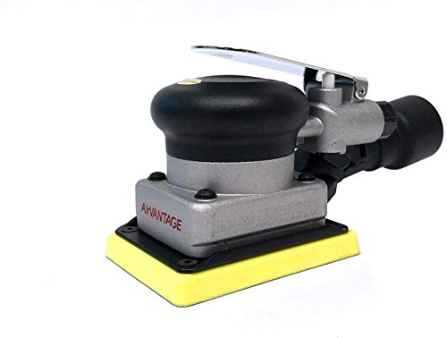 AirVANTAGE Industrial-Grade Orbital Pneumatic 3" x 4" Jitterbug Air Sheet Sander With 1" Diameter Central-Vacuum, 1/4 in. NPT Air Inlet (CV: PSA Vinyl)