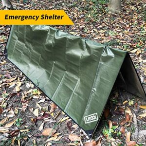 UTOOL Survival Emergency Blanket, Waterproof Insulated Tarp, Reflective Blanket Tarp, Survival Space Blankets, 3.0 Large Heavy Duty Thermal Blanket for Hiking, Camping, Green