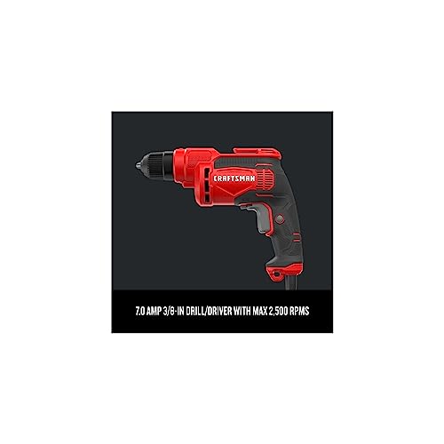 CRAFTSMAN Drill/Driver, 3/8 inch, 7 Amp, Corded (CMED731)