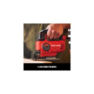 CRAFTSMAN Jig Saw, 4 Orbital Settings, Up to 3,000 SPM, 5 Amp, Corded (CMES610)