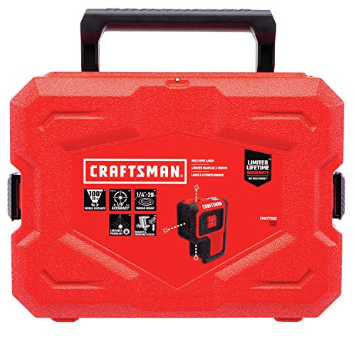 CRAFTSMAN Stud Finder, 3 Spot Laser, 100 ft Range, Batteries Included (CMHT77632)