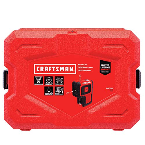CRAFTSMAN Stud Finder, 3 Spot Laser, 100 ft Range, Batteries Included (CMHT77632)