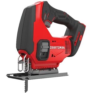 craftsman v20 cordless jig saw, 3 orbital settings, up to 2,500 spm, bare tool only (cmcs600b)