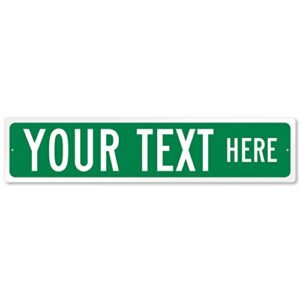 customize your own green street sign by smartsign | 18" x 4" aluminum