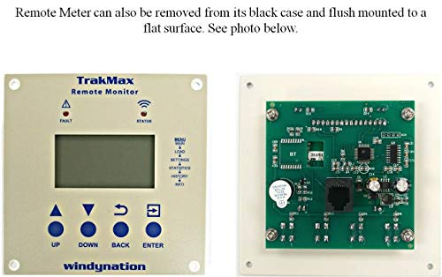 WindyNation TrakMax MPPT 40A Solar Charge Controller 12 or 24 Volts for Sealed, AGM, Gel, and Lithium Batteries + Remote Meter Kit