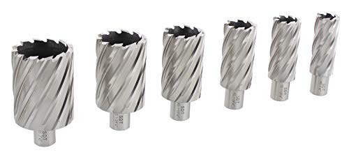 Steel Dragon Tools AC2-7PCLG 7PC Annular Cutter Kit Depth 2" Large Sizes 1" - 2" 1 Pin