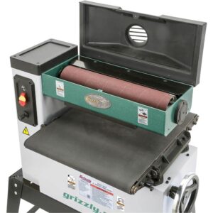 Grizzly Industrial G0458Z - 18" 1-1/2 HP Open-End Drum Sander w/VS Feed