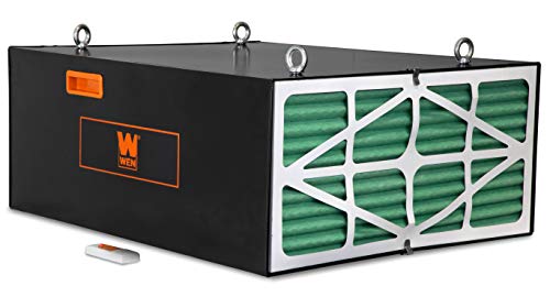 WEN 3417 3-Speed Remote-Controlled Industrial-Strength Air Filtration System (556/702/1044 CFM)